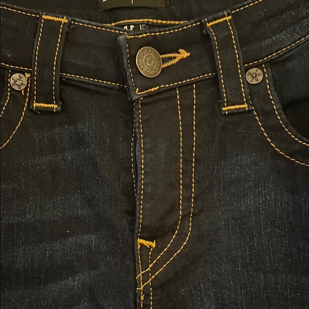 True Religion Blue Jennie Curvt Mid-rise Skinny Jeans Stretchy Fit - Picture 4 of 7